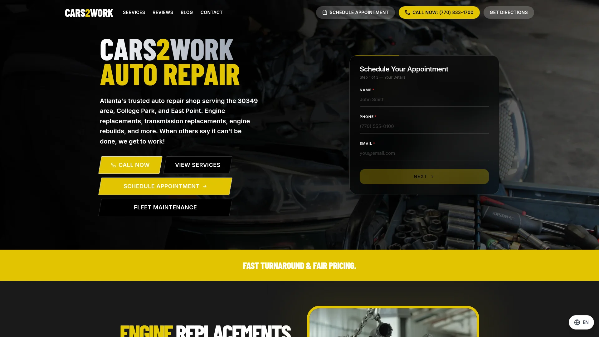 Cars2Work website