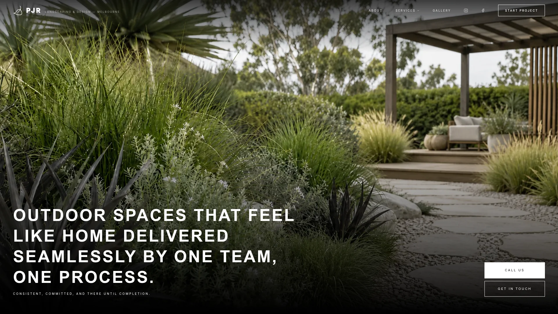 PJR Landscaping website